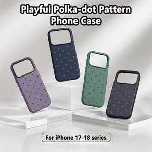 Funda de Cuero Premium a Prueba de Golpes para <span class=keywords><strong>iPhone</strong></span> 18 Pro Max, con Tecla de Acceso Rápido Sensible a la IA, Diseño de Puntos, Parachoques Magnético - Product Image 6