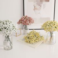 Bouquet de Gypsophile Artificielle Faite à la Main en Plastique pour Centre de Table de Mariage, Composition Florale pour Décoration Maison et Fêtes
