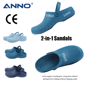 Chaussures de salle blanche ANNO avec semelle intérieure amovible légère en EVA, sabots approuvés CE pour laboratoire scientifique - Product Image 1