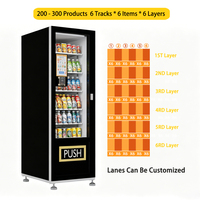 Distributeur automatique de boissons et de collations LERKE High Tech 24h/24, personnalisable, pour la vente au détail