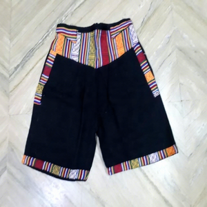 Shorts Unisex de Cáñamo Nepalí, Cintura Media, Tejidos, con Estampado por Sublimación - Product Image 1