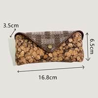 Étui à lunettes pochette à lunettes avec placage en bois tendre épissage coûteux étuis à lunettes haut de gamme