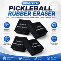 Gomme de nettoyage personnalisée pour raquettes de pickleball en caoutchouc brut 100% et fibre de carbone, pour éliminer les résidus de balle, la saleté et les rayures