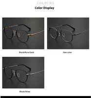Lunettes de lecture en titane rétro classique à petite monture pour hommes et femmes Design de visage souriant à la mode avec finition dorée en acétate