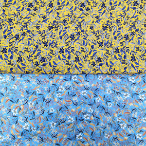 Tissu de chemise floral de popeline imprimé numérique personnalisé, vente en gros, tissu de mousseline de pelouse 100% coton par la cour pour vêtements - Product Image 6