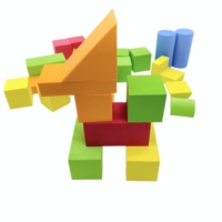 Blocs de construction en EVA, 30 pièces, mousse souple moulée sur mesure, jouet éducatif DIY, blocs empilables, vente en gros directe d'usine