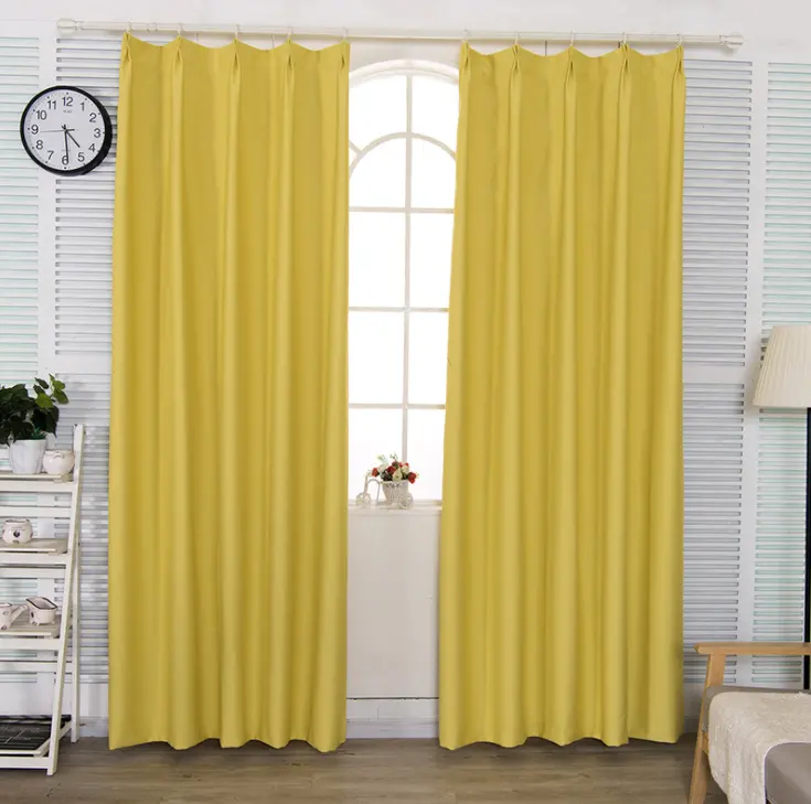 Модная теплоизолированная Звукоизоляционная Роскошная желтая штора из полиэстера для дома для гостиной
