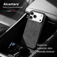 Coque de téléphone en Alcantara italien véritable pour iPhone 17 Pro, découpe laser de précision, aimant puissant, service OEM/ODM