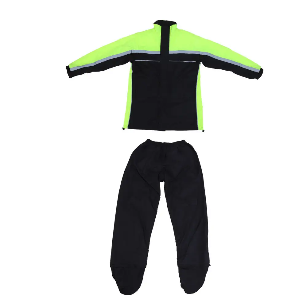 Cheap Unisex Fashion Riding Motorcycle Rain Suit With Reflective Tape Polyester Oxford cloth Raincoat