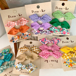 Lot de 3 barrettes coréennes faites à la main en tissu pour enfants, accessoires pour <span class=keywords><strong>cheveux</strong></span>, pinces à <span class=keywords><strong>cheveux</strong></span> BB pour filles et enfants - Product Image 2