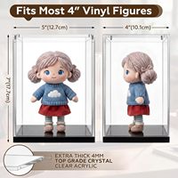 Boîte de présentation en acrylique transparente, vitrine polyvalente pour objets de collection, anti-poussière, avec base épaissie pour l'affichage de figurines d'action