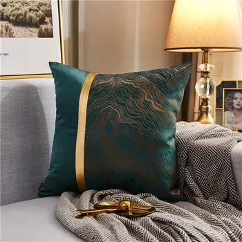 Vente en gros de housses de coussin décoratives en cuir gris blanc or housses de coussin en velours de luxe pour canapé