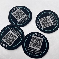 Étiquette de col tissée personnalisée en coton biologique satiné avec puce NFC pour vêtements