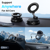 Support de téléphone magnétique puissant N52 à adsorption sous vide, rotation à 1080 degrés, pour miroir, mur, bureau, voiture, logo OEM