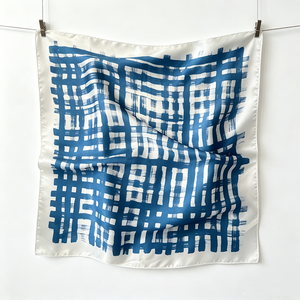 <span class=keywords><strong>Foulard</strong></span> Quadrato Piccolo Blu Personalizzato Stampato All'ingrosso 55cm 100% <span class=keywords><strong>Seta</strong></span> di Gelso per Donna Regalo Estivo - Product Image 4