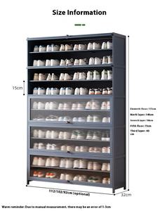 Hochwertiger Schuhschrank für den Flur, Mehrschichtiges und Stapelbares Design für Eingangsbereich und Wohnzimmer, Extrem Schmaler Schuhschrank - Product Image 6