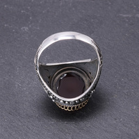 Bijoux faits à la main en pierre naturelle, argent sterling 925, bague pour homme