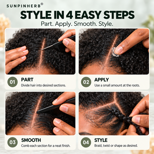 SUNPINHE Gel Coiffant au Miel 64Oz Fixation Forte Anti-Frisottis pour Tresses, Locs, Twists, Bords, Cornrows, Brillance Naturelle, Gel Coiffant Professionnel - Product Image 4