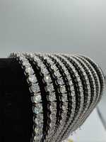 Bracelet tennis en moissanite SMOB VVS1 2-4MM Argent 925 Unisexe Ajustable Testé pour la clarté des diamants Design classique moderne