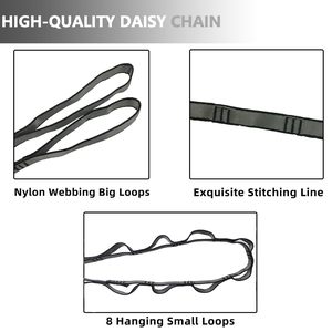 Cadenas de conexión tipo margarita para hamaca de yoga aéreo, cuerda para columpio de yoga, correas de extensión para trapeze colgante, cadena de conexión tipo margarita para escalada - Product Image 3