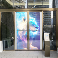 Panneau vidéo OLED Hd Écran transparent de porte automatique 55 pouces 2k Machine publicitaire à affichage OLED pour portails de porte