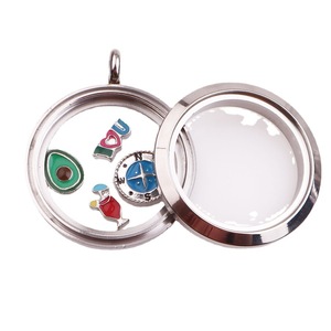Fashion Jewelry Diy <strong>Floating</strong> Glass Memory <strong>Locket</strong> <strong>Charm</strong> Pendant Stainless Steel Glass Picture Box Pendant - Product Image 6