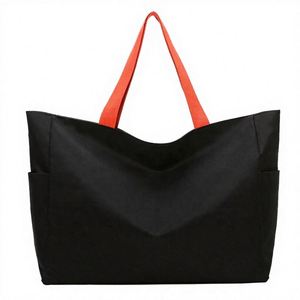 Bolsa de lona personalizada con ribete festoneado Ric Rac, diseño de puntadas autoadhesivas para ventana y estilo tote, con acabado propio - Product Image 3