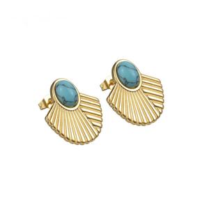 Pendientes de Acero Inoxidable con Baño de Oro de 18K PVD, Hipoalergénicos, Resistentes al Agua y al Deslustre, Estilo Vintage, Venta al Por Mayor - Product Image 1