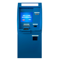 Kiosco de Pago de Autoservicio para Exteriores con Soporte de Piso, Pantalla Táctil de 27/32 Pulgadas, Impresora de Tickets, Escáner de Tarjetas y Códigos QR, Reciclador de Efectivo y Monedas