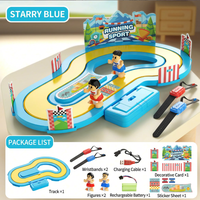Jeu de table de course sans fil à détection corporelle pour enfants, en plastique, pour deux joueurs, interaction parent-enfant
