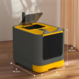 Lettiera per Gatti Completamente Chiusa e Rimovibile Antischizzo e Antiodore in Plastica Sostenibile per Animali Domestici - Product Image 6