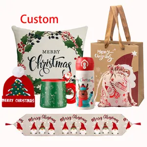 New Custom Lanyard Hat Water Bottle T Shirt Gift Set Company Exhibition Christmas Promotional Gifts Items For Corporate