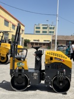 Rouleau compresseur routier à double tambour tandem de 1 tonne, puissance élevée, système d'embrayage, vibrations amorties, meilleur prix