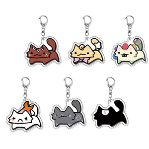 Custom Cartoon Acrylic UV Printing Fashionable <b>Anime</b> Pattern Backpack Schoolbag Accessories Key Chain - Product Image 1