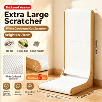 Griffoir vertical en carton OEM/ODM pour chat, griffoir mural avec boule à clochette, jouet d'intérieur multi-scénarios pour chat