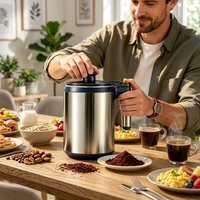 Moulin à café électrique, lame en acier inoxydable, 200W, multifonctionnel pour épices, noix et céréales, certifié CE