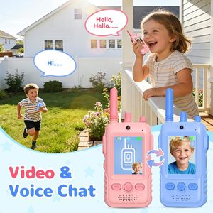 Walkie Talkie Infantil con Intercomunicador, Diseño de Dibujos Animados, Llamadas de Alta Definición, Batería, Pantalla, Alcance de Menos de 1.5 km - Product Image 3