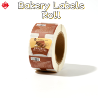 Rouleau d'étiquettes imperméables pour boulangerie, emballage de gâteaux au chocolat et de pâtisseries, rouleau de papier adhésif pour étiquettes avec revêtement