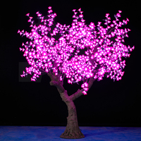Outdoor IP65 Garten-Kirschblütenlichter Deko 2,5m Weihnachten RGB-Steuerung Mehrfarbiger Künstlicher LED-Leuchtbaum aus Harzmaterial 50000