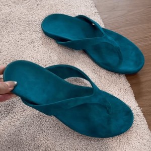 Women Faux Suede Flat Sandals Solid Color Open <b>Toe</b> Slip-On Cushioned EVA Sole Summer Comfort Fashion Trend - Product Image 1