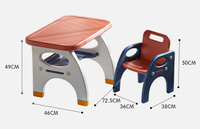 Ensemble table et chaise d'étude pour enfants, bureau d'apprentissage pour tout-petits, bureau d'éducation précoce à domicile, table à jouets, bureau d'écriture pour enfants pour usage préscolaire