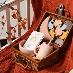 Luckykoo - Juego de Regalo para Bebés, Cestas Portátiles de Silicona de Grado Alimenticio, Libres de BPA, Juguetes Apilables, Vajilla para Alimentación - Product Image 2