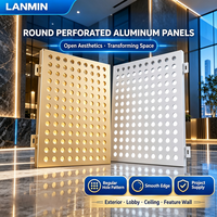 Panneau de façade en aluminium perforé de haute qualité, couleur personnalisée, panneau mural en aluminium à trous ronds pour la construction commerciale