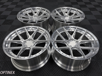 Jantes forgées personnalisées 2 pièces, finition argent brillant, 5 branches en Y, 18 19 20 21 22 pouces, 5*112 5*110 5*114.3 5*130 pour Benz BMW Maserati