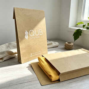 Custom White Print Kraft Paper Envelope Bags Brown Kraft Packaging Pouches With Brand Logo For Clothes Hair Wig Cosmetic Gift - Product Image 1