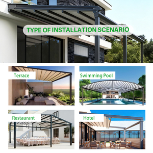 Toldo Plegable <span class=keywords><strong>para</strong></span> Techo, Motorizado, Retráctil, de PVC, Impermeable, Protección Solar y contra la Lluvia - Product Image 6