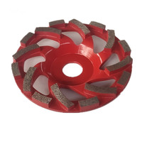 Disque abrasif diamanté LITTLE ANT CW1088 de 5 pouces (125 mm) à segments en éventail, grain grossier, liant métallique, pour le débavurage