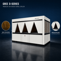 Refroidisseur d'air modulaire Gree, haute efficacité, inverseur, faible bruit, refroidissement commercial pour hôtel, bureau, centre commercial, hôpital