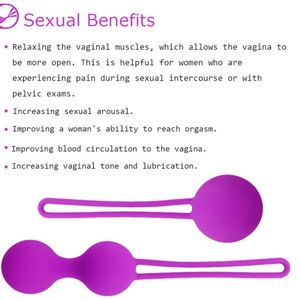 Juego de 3 Bolas de <span class=keywords><strong>Kegel</strong></span> - Entrenador de <span class=keywords><strong>Ejercicios</strong></span> para el Suelo Pélvico con Peso, Bolas de Silicona Médica con Núcleo de Acero para el Bienestar Femenino - Product Image 4