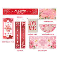 Lot en gros de décorations Saint-Valentin : Housse de porte, Bannière de garage, Drapeau de jardin, Couplet, Toile de fond – Correction numérique garantie